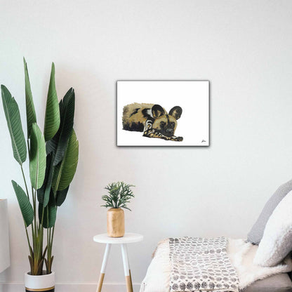 Limited Edition Print Wildlife in colour - African Wild Dog - Waiting game